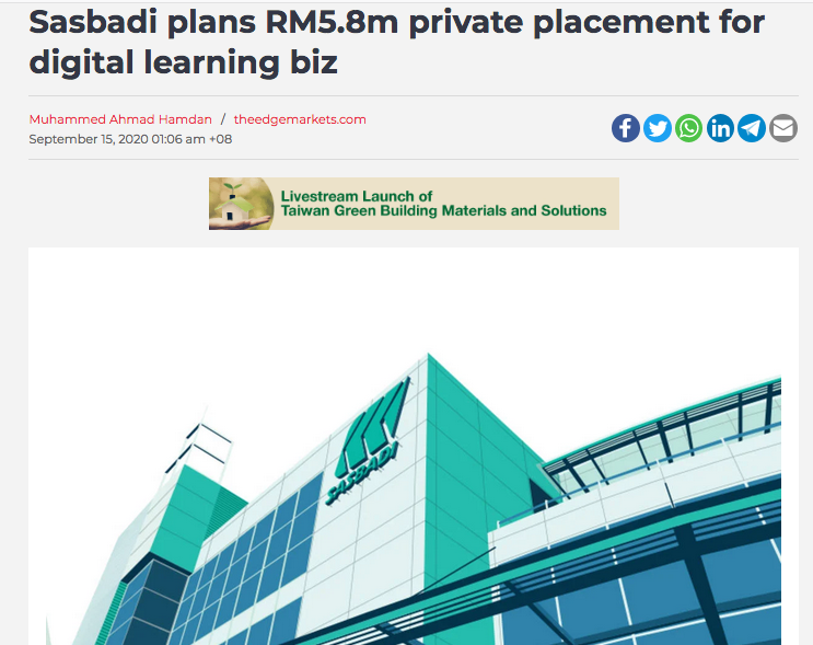 ssasbadi plans rm5.8m private placement for digital learn ing biz